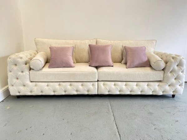 buttoned sofa