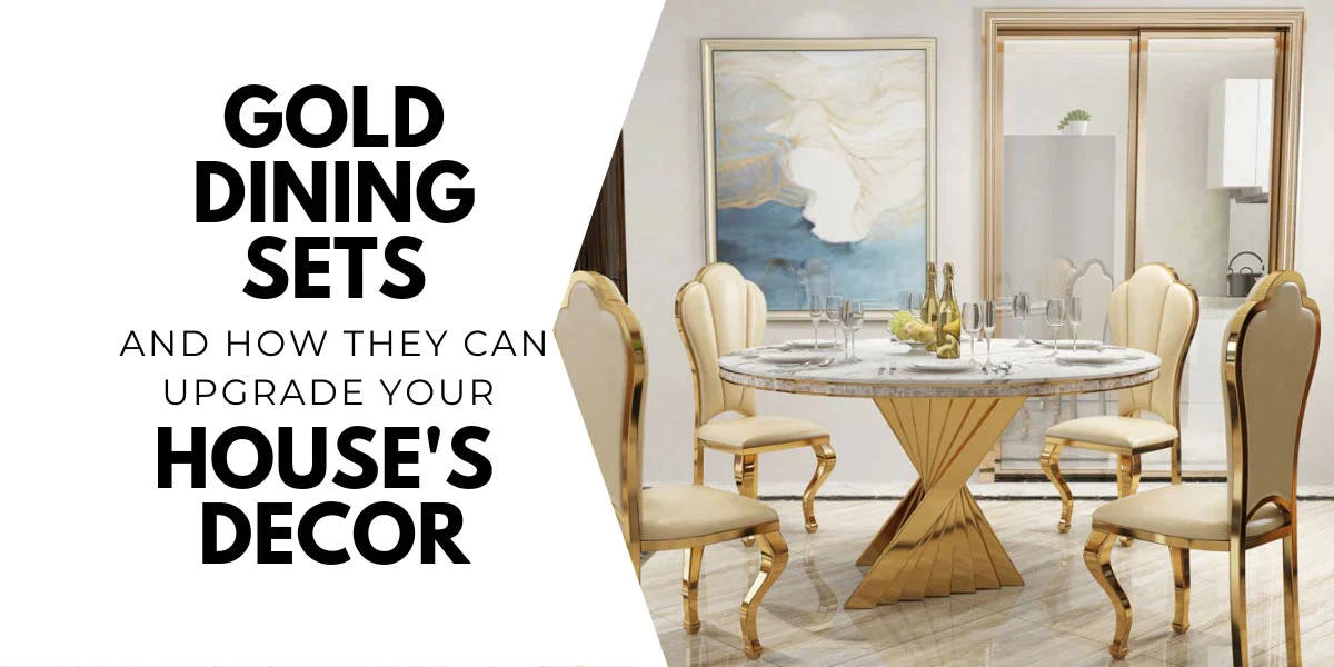 gold dining set