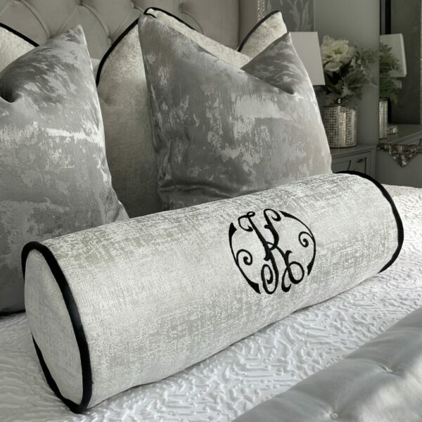 PERSONALISED EMBROIDERED BOLSTER CUSHION