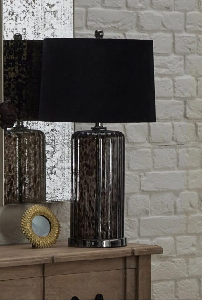 Luxury glass black dapple Albert lamp