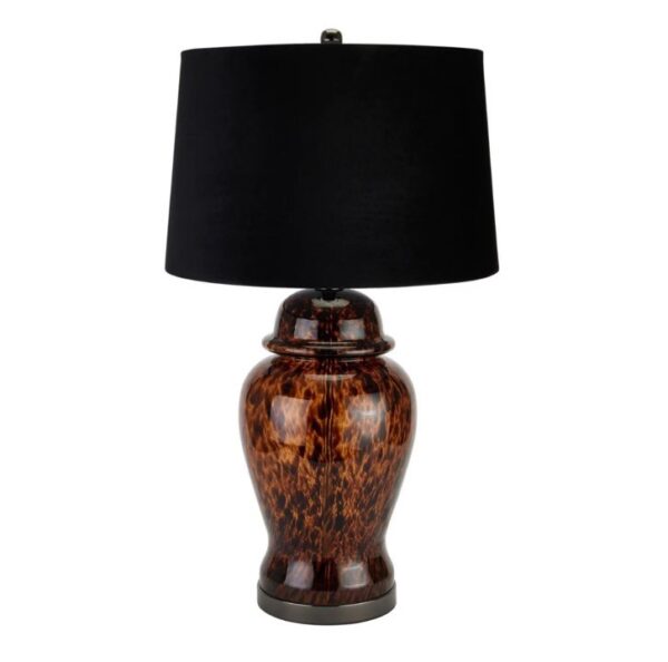 Dappled print luxury glass lamp