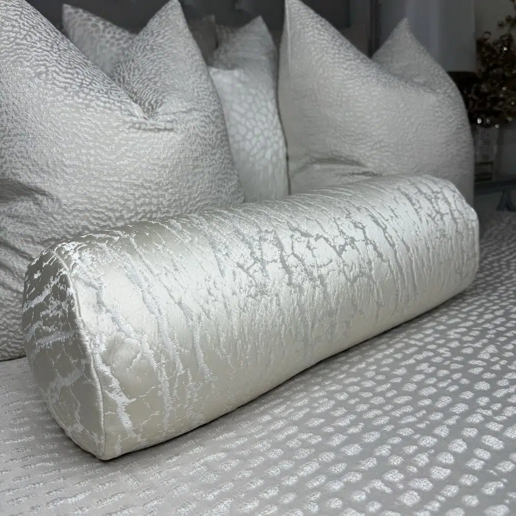 LUXURY CUSHION BOLSTER 16″ X 6″ , HAMLET CHAMPAGNE