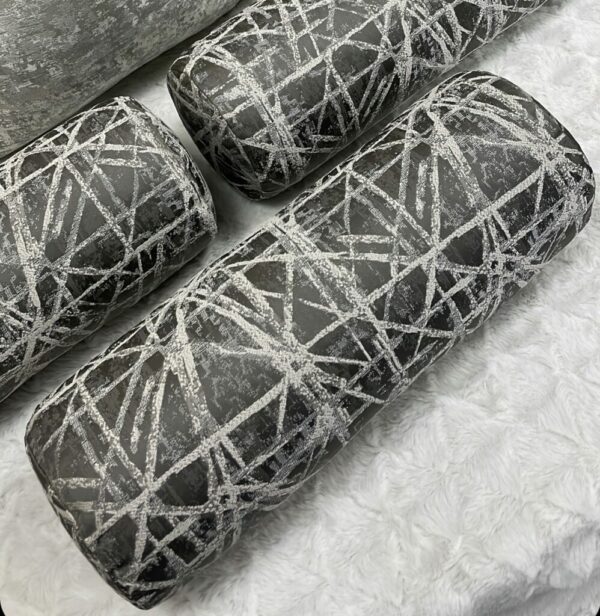 Aztec LUXURY BOLSTER CUSHION 6 X 16 IN / STEEL GREY