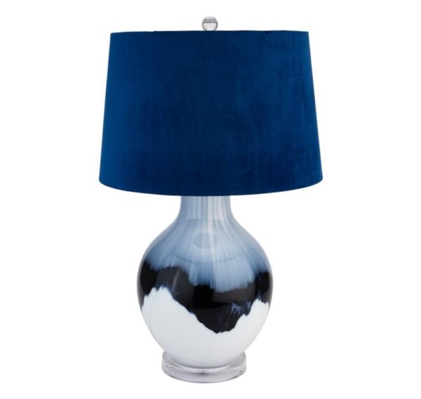 Blue seaside glass lamp