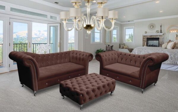 Lulu chesterfield sofa set 3 plus 2 seater