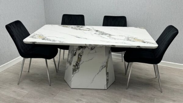 Brooklyn marble inspired dining table