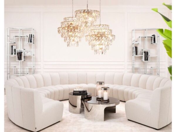 Curved linear sofa