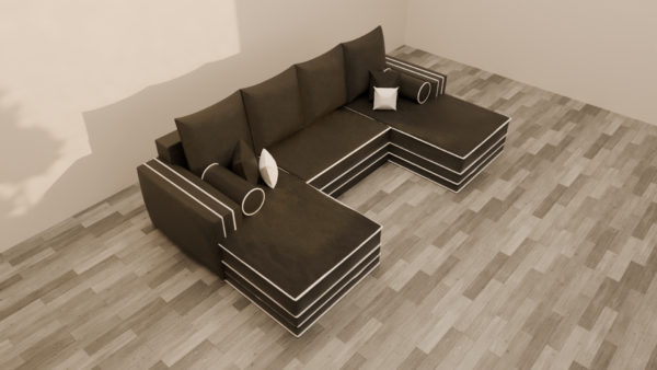 Zara chaise u shape sofa