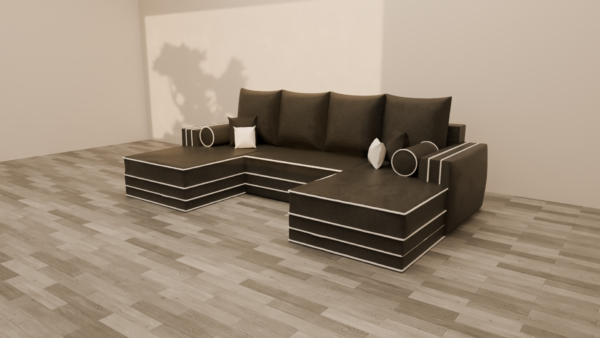 Zara chaise u shape sofa