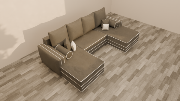 Zara chaise u shape sofa