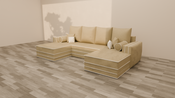 Zara chaise u shape sofa