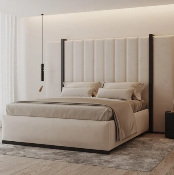 Linden pipe bed with metal inserts