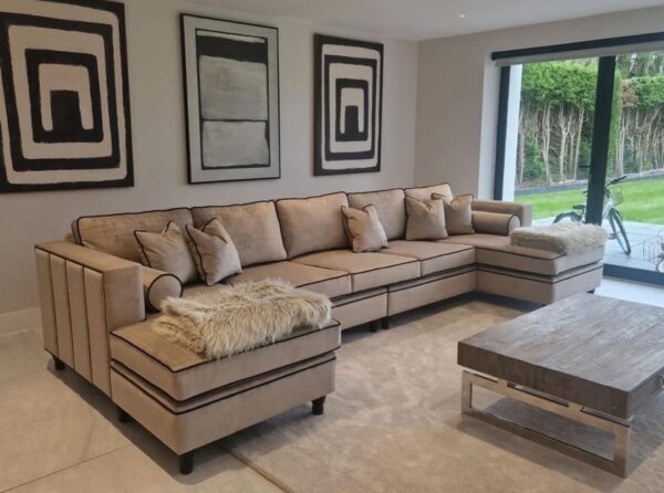 Ellis pipped u shape sofa