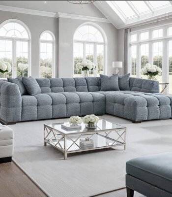 Luxury royal Chicago Boucle sofa