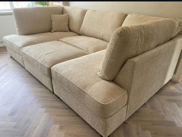London boucle u shape sofa complete with footstool