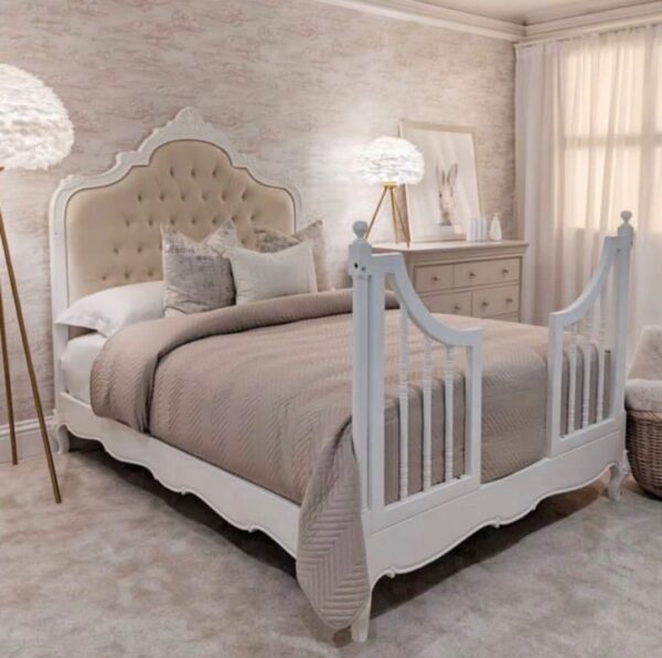 buttoned bed