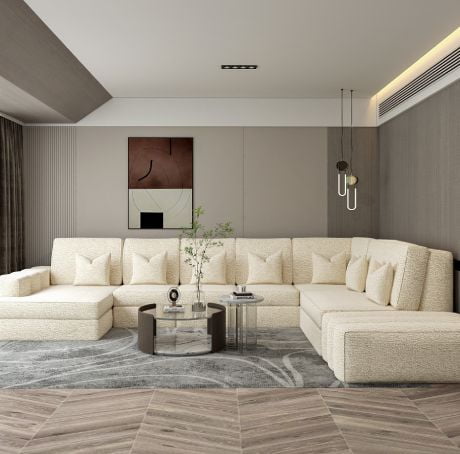 u shape sofa