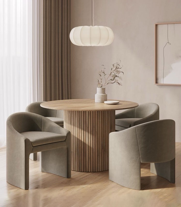 Singapore Round Dining Table set