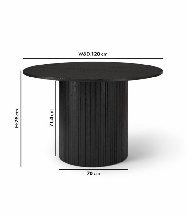 Singapore Round Oak Dining Table