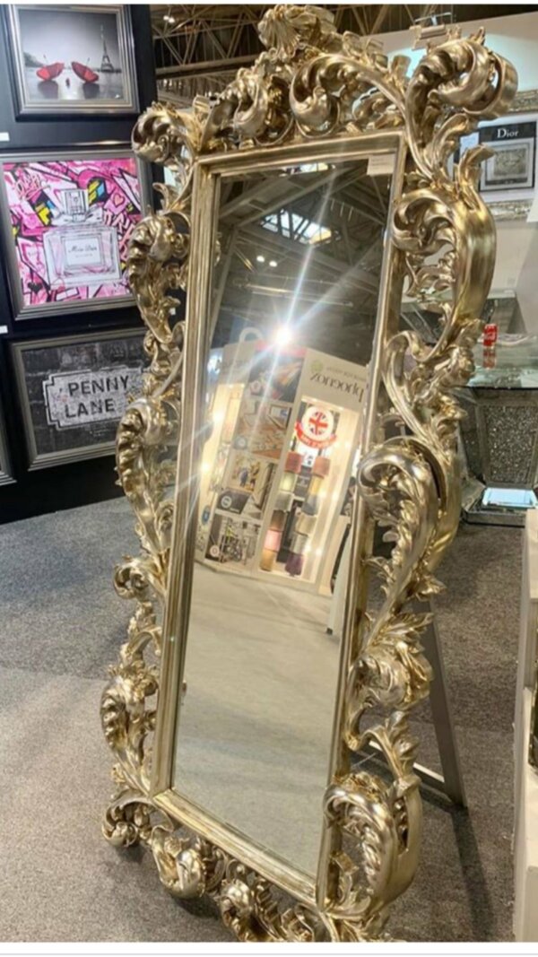 Amelia rose ornate free standing mirror