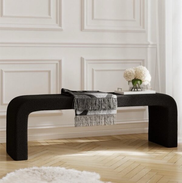 Curved Boucle bench