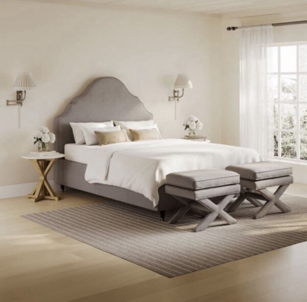 bed with headboard