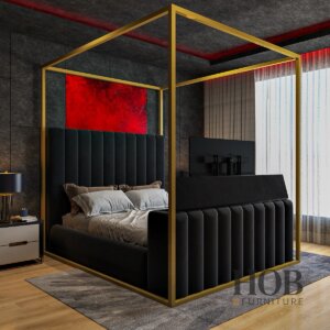 Grand linear 4 poster tv bed