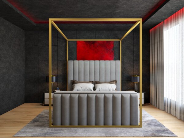 Grand linear 4 poster tv bed