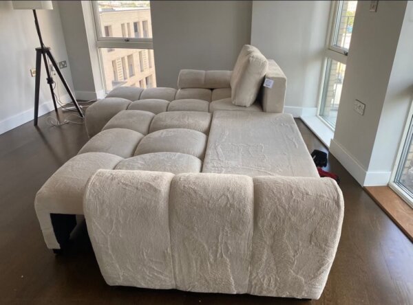 Cloud bubble L shape sofa bed