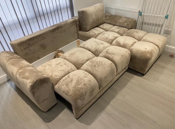 Cloud bubble L shape sofa bed