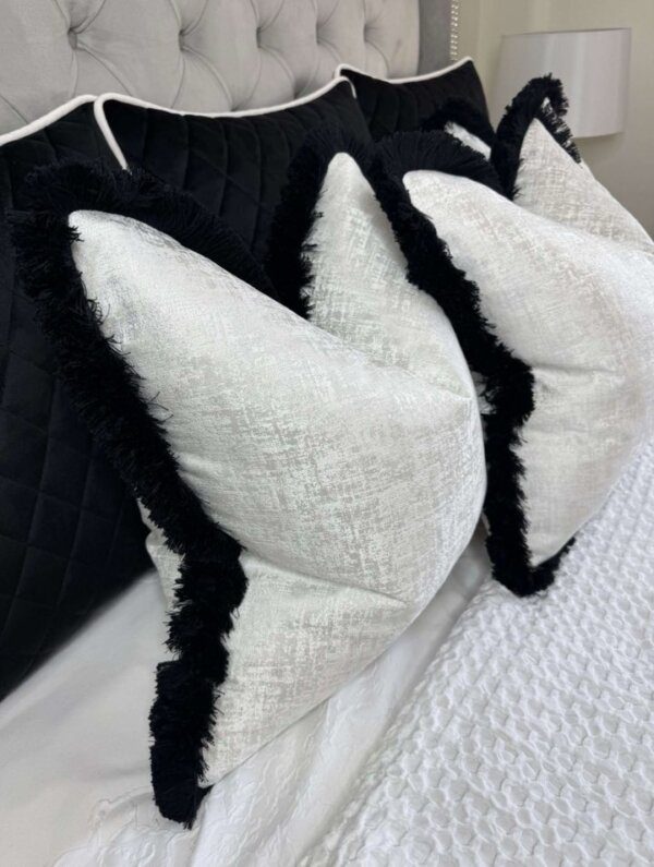 Luxury fringed Blake feather filled cushion