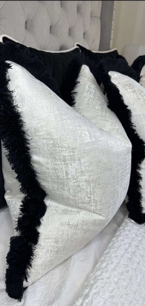 Luxury fringed Blake feather filled cushion