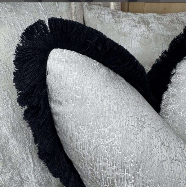 Luxury fringed Blake feather filled cushion