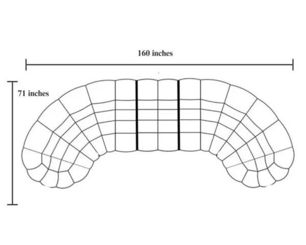Libra curved sofa