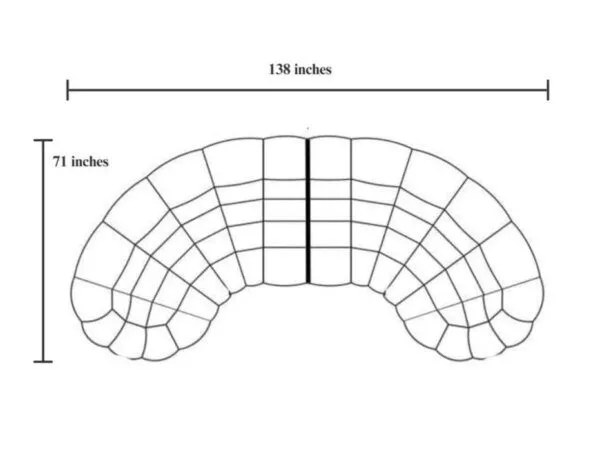 Libra curved sofa