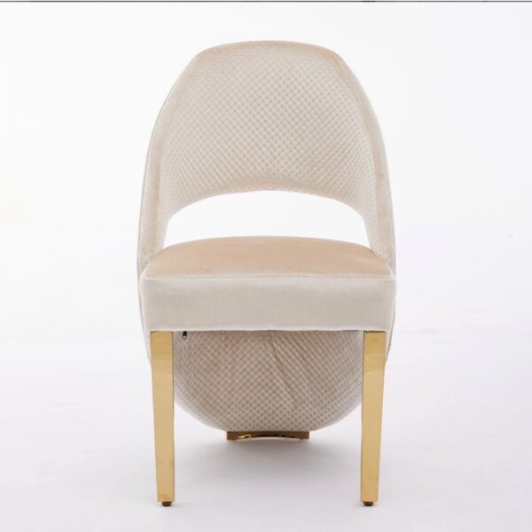 Milano dining chairs in cream and gold