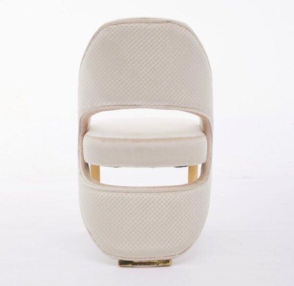 Milano dining chairs in cream and gold