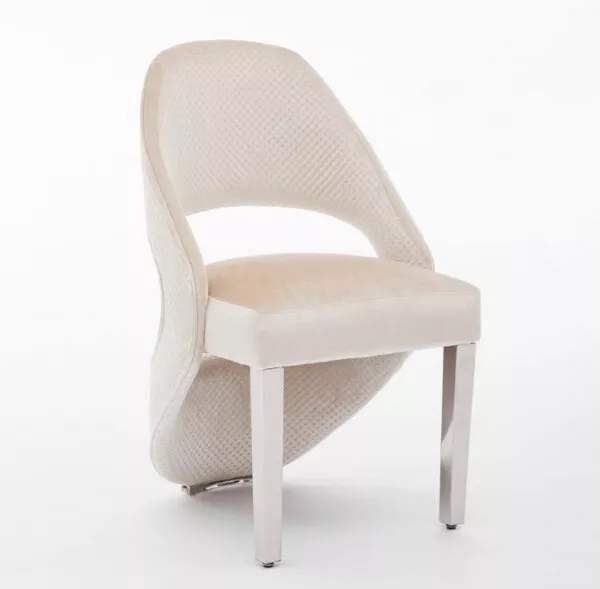 Milano dining chairs in cream and gold