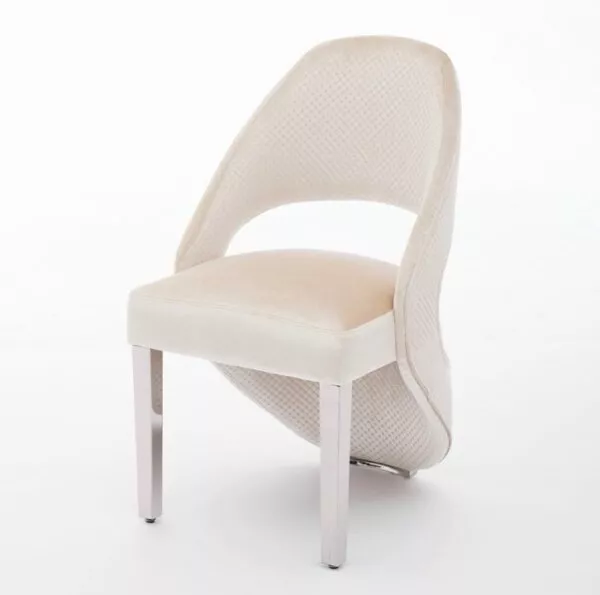 Milano dining chairs in cream and gold