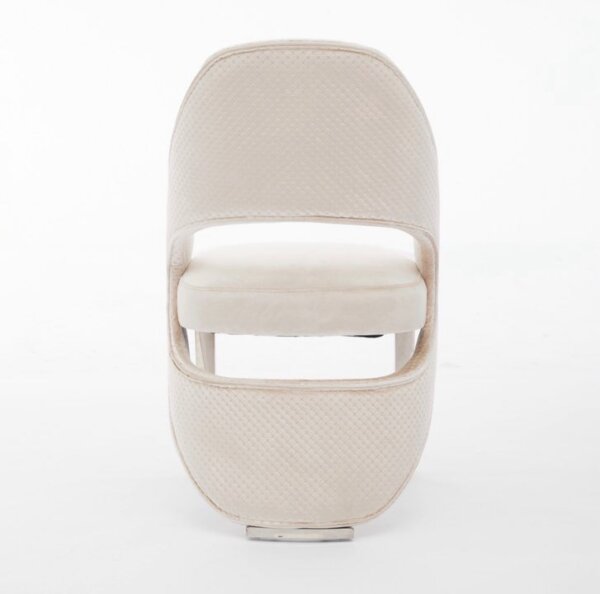 Milano dining chairs in cream and gold