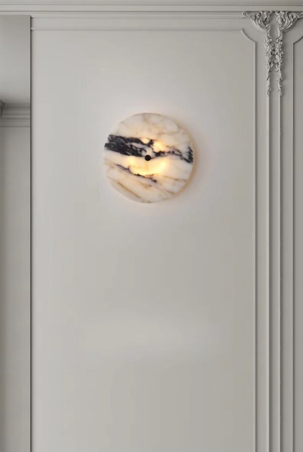 Hermes circular marble lamp