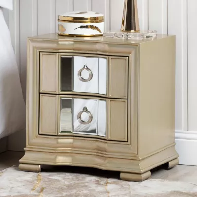 Lucian 2 Drawer Mirror bedside drawers