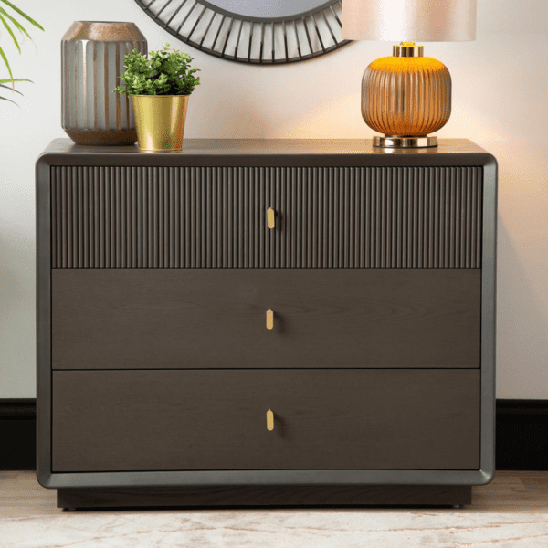 Emily Cream Elm 7 Drawer Dressing Table