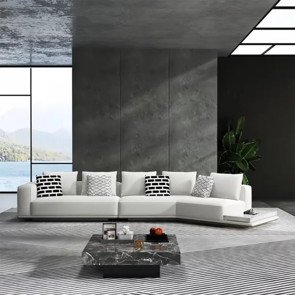 Luxury Linen Cotton Fabric Cloud Shaped Sofa set for Livingroom