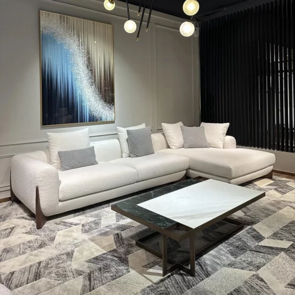 Furniture Fleece Fabric Overstuffed Multifunction Sofa set
