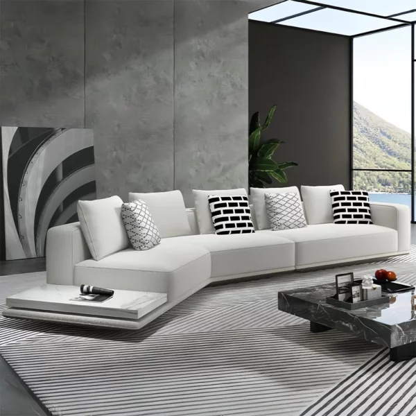 Luxury Linen Cotton Fabric Cloud Shaped Sofa set for Livingroom