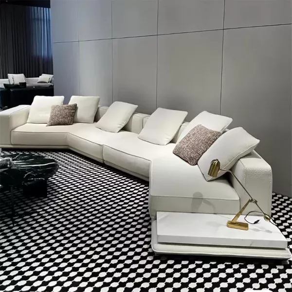 Luxury Linen Cotton Fabric Cloud Shaped Sofa set for Livingroom