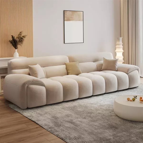 Luxury Fabric Cloud Shaped Sofa set