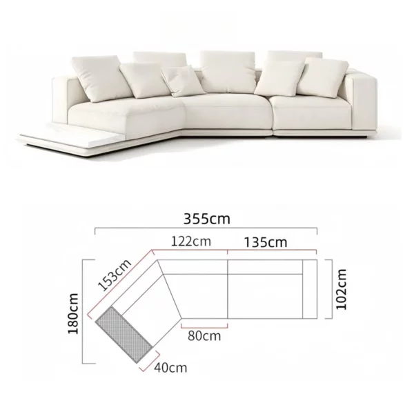 Luxury Linen Cotton Fabric Cloud Shaped Sofa set for Livingroom