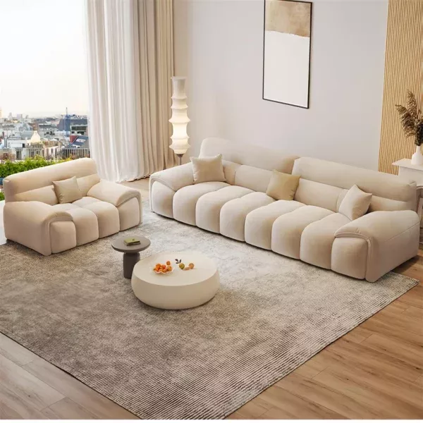 Luxury Fabric Cloud Shaped Sofa set